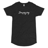 "Journeying The Way" Long Body T-Shirt: White Lettering