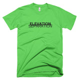 Neon "Elevation/Separation" Soft-Blend Unisex T-Shirt: Black Lettering