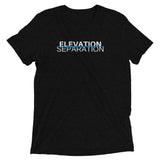 Blue "Elevation/Separation" Soft-Blend Unisex T-Shirt: White Lettering