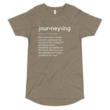 "Journeying Definition" Long Body T-Shirt-White Lettering