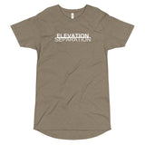 "Elevation/Separation" Long Body T-Shirt: White Lettering