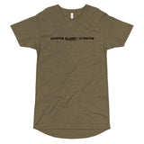 "Elevation Requires Separation" Long Body T-Shirt: Black Lettering