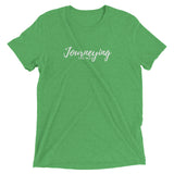 "Journeying The Way" Soft-Blend Unsex T-Shirt: White Lettering