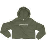 "Journeying Verb" Fleece Crop Hoodie