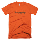 Neon "Journeying The Way" Soft-Blend Unisex T-Shirt: Black Lettering