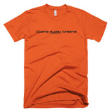 Neon "Elevation Requires Separation" Soft-Blend Unisex T-Shirt: Black Lettering