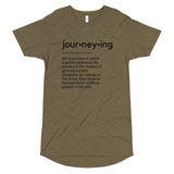 "Journeying Definition" Long Body T-Shirt: Black Lettering