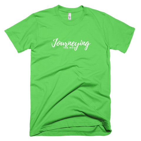 Neon "Journeying The Way" Soft-Blend Unisex T-Shirt: White Lettering