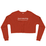 "Journeying Verb" Fleece Crop Crewneck