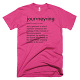 Neon "Journeying The Way" Soft-Blend Unisex T-Shirt: Black Lettering