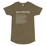 "Journeying Definition" Long Body T-Shirt-White Lettering