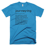 Neon "Journeying The Way" Soft-Blend Unisex T-Shirt: Black Lettering