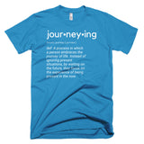 Neon "Journeying Definition" Soft-Blend Unisex T-Shirt: White Lettering