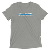 Blue "Elevation/Separation" Soft-Blend Unisex T-Shirt: White Lettering