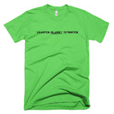 Neon "Elevation Requires Separation" Soft-Blend Unisex T-Shirt: Black Lettering