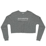 "Journeying Verb" Fleece Crop Crewneck